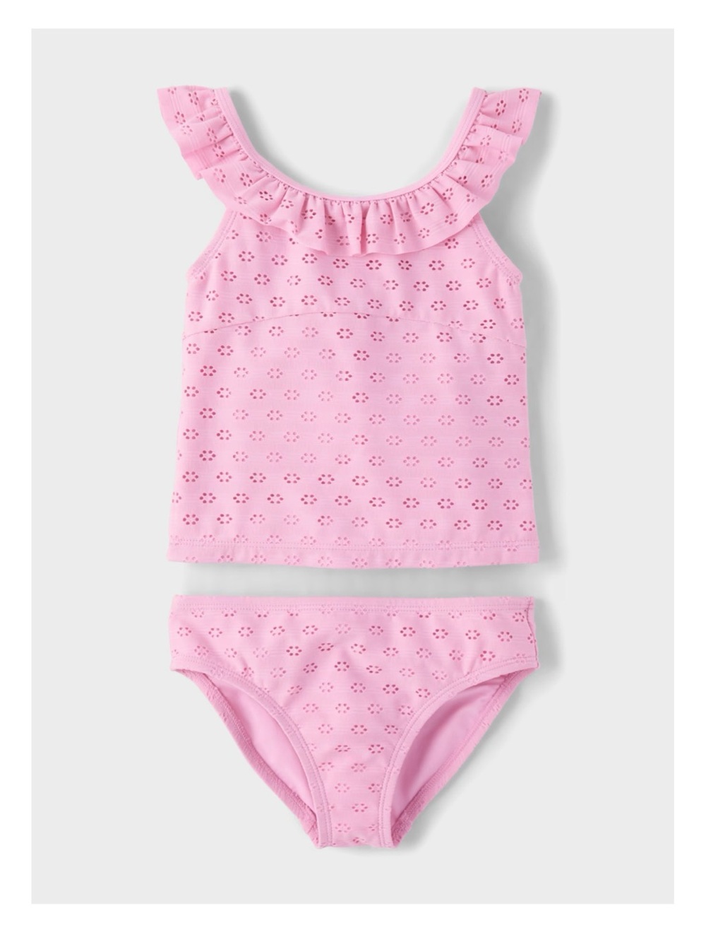 The Children's Place Pink Eyelet Ruffle Tankini Two-Piece
